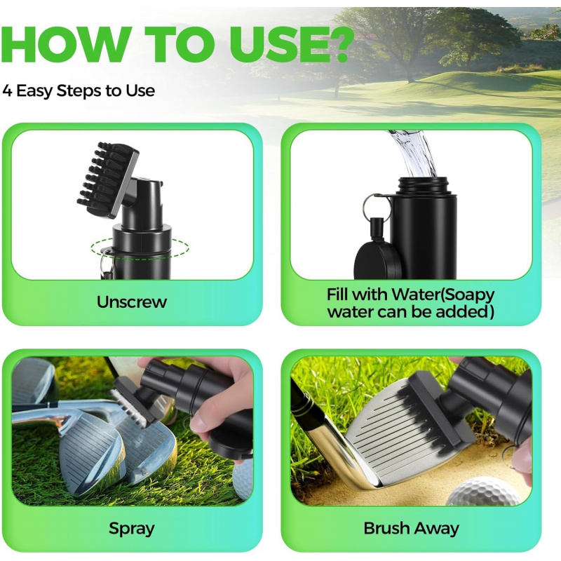 Golf Club Brush Cleaner with R - Golf Equipment Sales 评论和价格