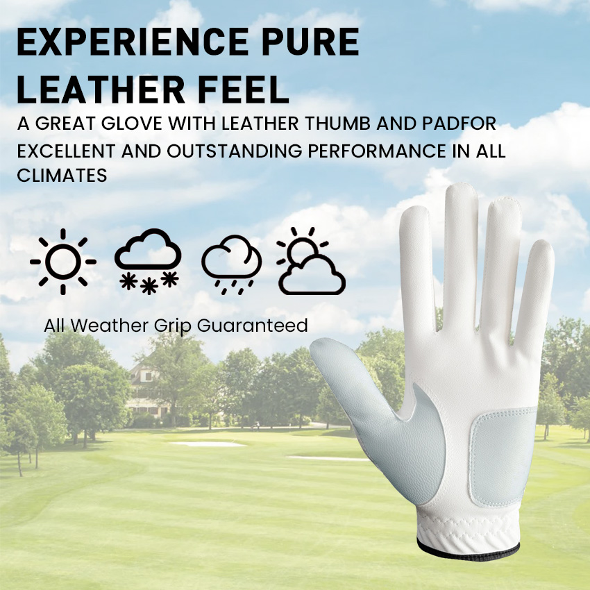 5 Pcs Golf Gloves Men Leather  - Golf Equipment Sales 评论和价格